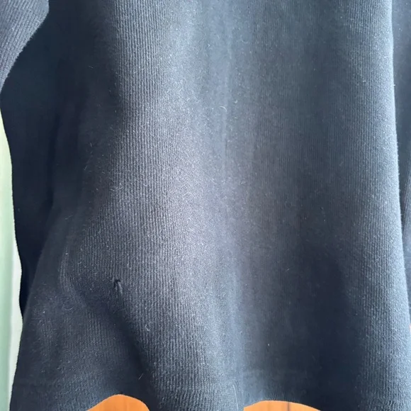 Polo by Ralph Lauren Black Ribbed Quarter Zip Pullover Sweater Size L - Picture 9 of 11